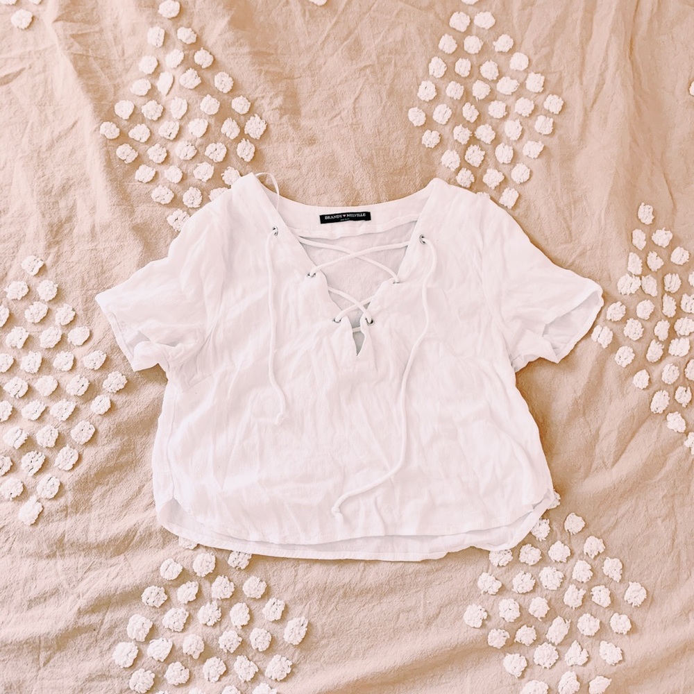Brandy Melville White Crop Top